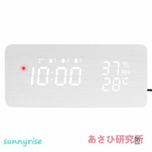 電波時計 デジタル 置き時計 湿度計 温度計 ...の詳細画像4