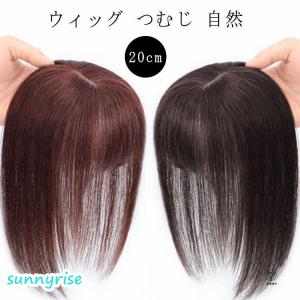 人毛100% 部分ウィッグ 女性 薄毛 部分 ウィッグ 頭 頂部 20cm 人毛 総手植え 自然 分け目 薄毛 脱毛症 ウィッグ 白髪隠し ウィッグ