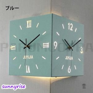 掛け時計 おしゃれ 掛け時計 両面コーナー サ...の詳細画像3