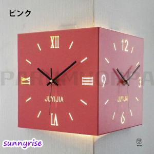 掛け時計 おしゃれ 掛け時計 両面コーナー サ...の詳細画像4