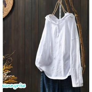 チュニック パーカー ロングtシャツ ロング丈 Tシャツ 綿 コットン チュニック フーディ フード付き レディース 夏 春 秋 カットソー