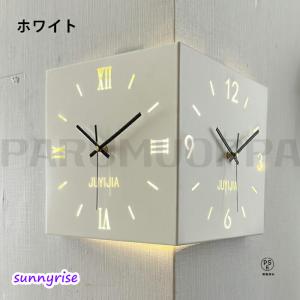 掛け時計 おしゃれ 掛け時計 両面コーナー サ...の詳細画像1