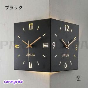 掛け時計 おしゃれ 掛け時計 両面コーナー サ...の詳細画像5