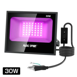 2年保証 30w ブラックライト 紫外線 投光器 LED uvライト 紫外線ライト 夜光ライト｜sunpie