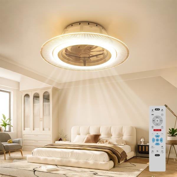 シーリングファンライト ファン付きシーリングライト led dcモーター 調光調色 首振り 12畳 ...