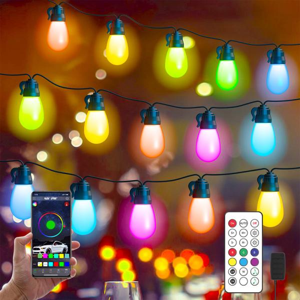 ストリングライト イルミネーション 屋外 室内 led 防雨 15球 リモコン付き クリスマス ハロ...