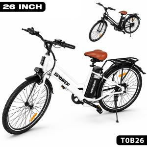 電動アシスト自転車 26インチ 7段変速 最大110km走行 リチウムバッテリー ディスクブレーキ 防水 LEDライト
