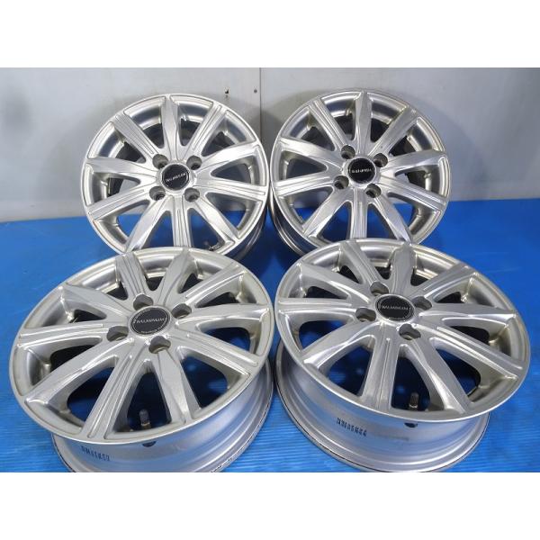 ◆BALMINUM◆14x5.5J +39 4穴 100 中古 アルミホイール 4本【福島発 送料無...