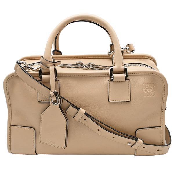 ロエベ LOEWE アナグラム アマソナ28 2way ハンドバッグ 352.30 レザー ベージュ...