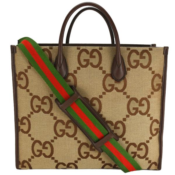 グッチ GUCCI ジャンボGG トートバッグ 2way ショルダーバッグ 678839 ブラウン ...
