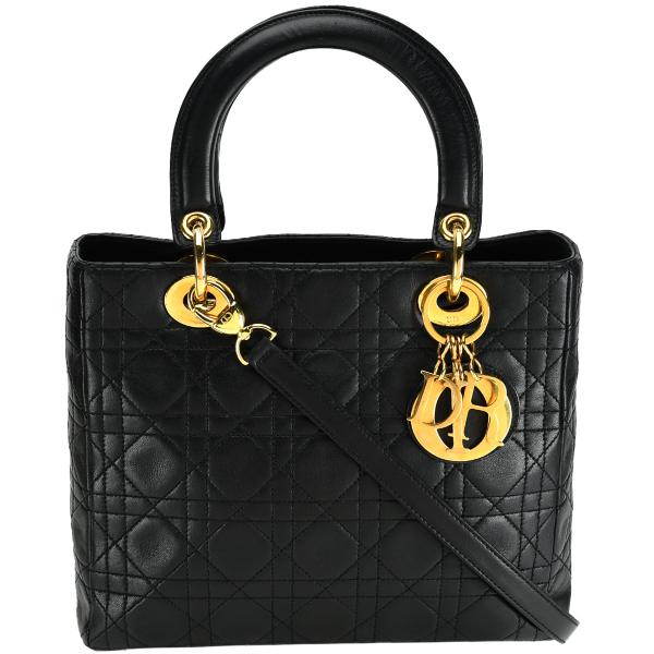ディオール Christian Dior レディディオール ミディアム カナージュ ハンドバッグ 2...