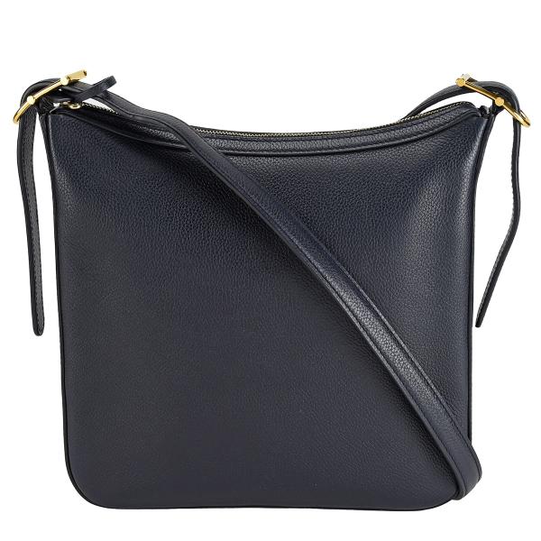 デルヴォー DELVAUX ショルダーバッグ クロスボディバッグ レザー ネイビー ブルー ゴールド...