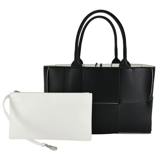 ボッテガヴェネタ BOTTEGA VENETA マキシイントレチャート スモール アルコ トートバッ...