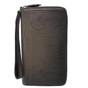 BERLUTI ブラックレザー カード　名刺入れ ベルルッティ メンズ カードケース Berluti ブランド カード