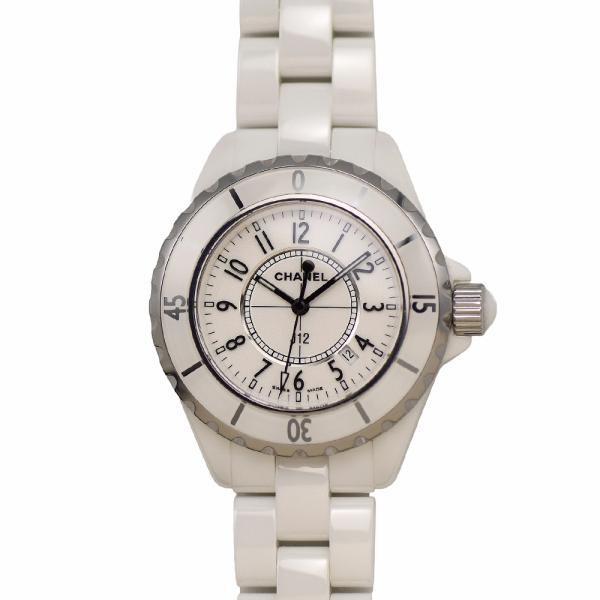 CHANEL シャネル J12 33mm クォーツ ホワイトセラミック H0968 レディース 女性...