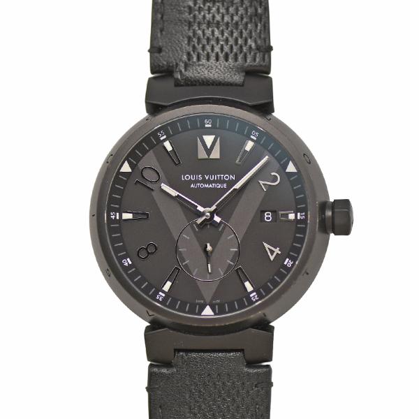 ルイヴィトン LOUISVUITTON タンブール オールブラック オートマティック Q1D22Z ...