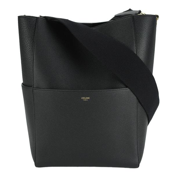 セリーヌ CELINE サングル バケット ショルダーバッグ 肩掛け 189593 レザー ブラック...