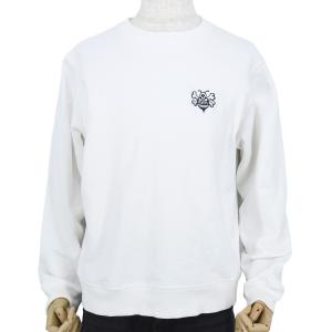 ディオール ステューシー DIOR STUSSY Bee 刺繍ロゴ スウェット トレーナー トップス 長袖 メンズ コットン ホワイト 白 #S 033J603C0531