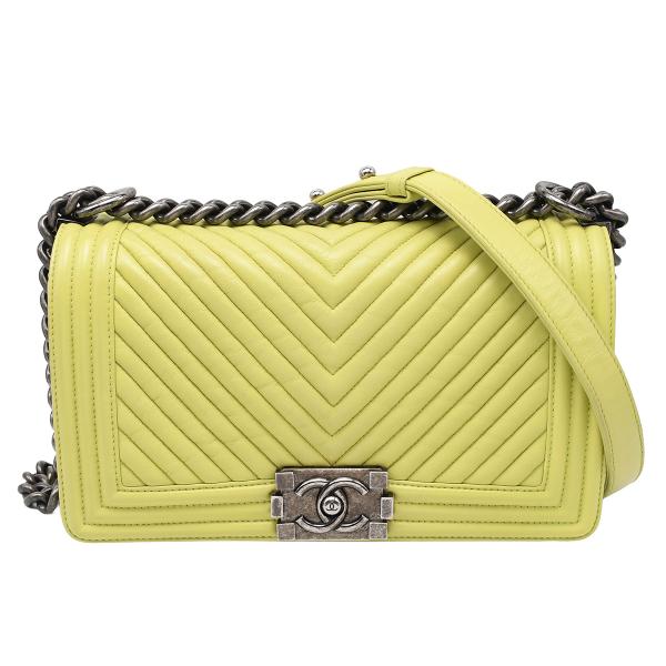 シャネル CHANEL ボーイシャネル25 チェーンショルダーバッグ シェブロン Vステッチ ココマ...