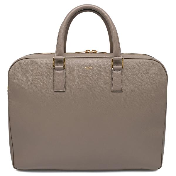 セリーヌ CELINE ミディアム ブリーフケース ビジネスバッグ メンズ レザー グレー ベージュ...