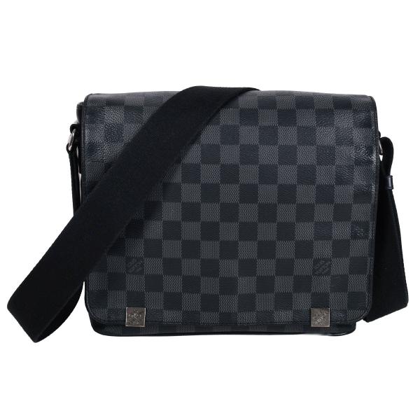 ルイヴィトン ディストリクトPM ショルダーバッグ メンズ ダミエグラフィットキャンバス/レザー シ...