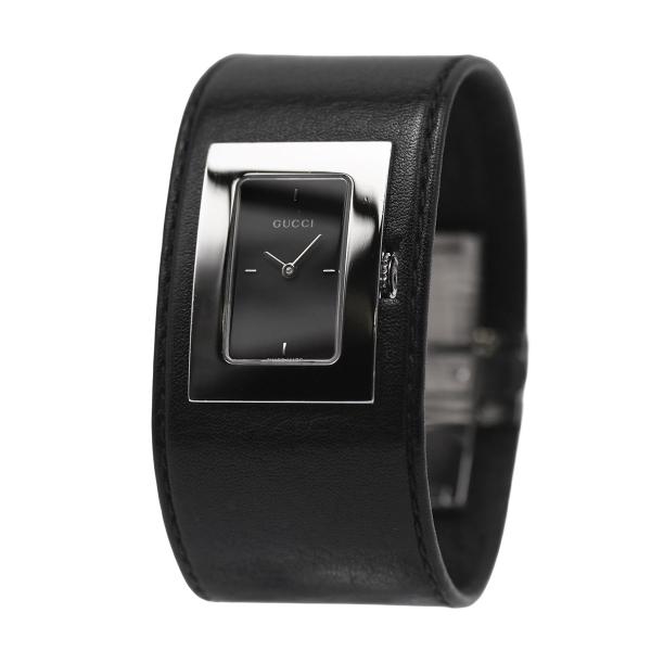 グッチ GUCCI バングルウォッチ スクエアフェイス レディース クォーツ レザー ステンレス ブ...