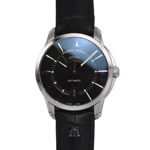 モーリスラクロア MAURICE LACROIX ポントスデイデイト メンズ ステンレス/レザー ブ...