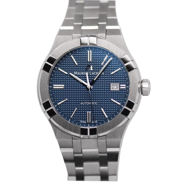 モーリスラクロア アイコン オートマティック デイト メンズ 自動巻き ステンレス ブルー AI60...