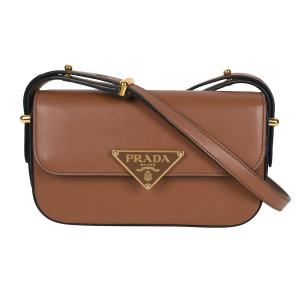 PRADA（プラダ） ショルダーバッグ レザー ダークブラウン : ブランド