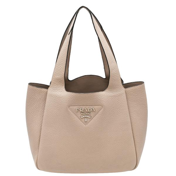 プラダ PRADA スモール トートバッグ ヴィッテロダイノ メタルロゴ ハンドバッグ レザー ピン...