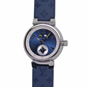 ルイ・ヴィトン LOUIS VUITTON Q1310 タンブールMM ラグダイヤ クォーツ レディース 良品 箱・保証書付き_874250【ev20】 LOUIS VUITTON（ルイ・ヴィトン） LOUIS VUITTON Q1310 タンブールMM