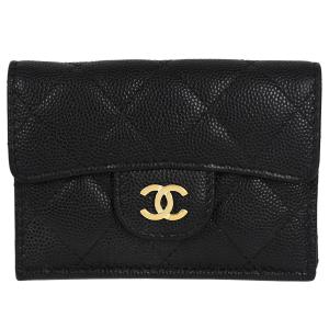 CHANEL（シャネル） ココマーク ロゴ ココボタン 三つ折財布 レザー