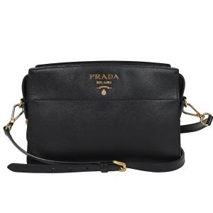 PRADA（プラダ） リボンショルダーバッグ ナイロン レザー ブラック黒