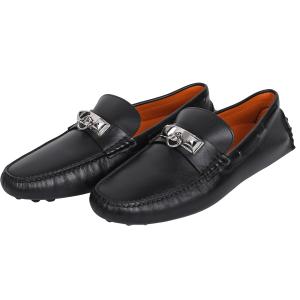 【特別値引】エルメス　モカシン　パリ　黒革スエード　サイズ43 HERMES（エルメス） パリ ブラック 黒 スウェード モカシン 43