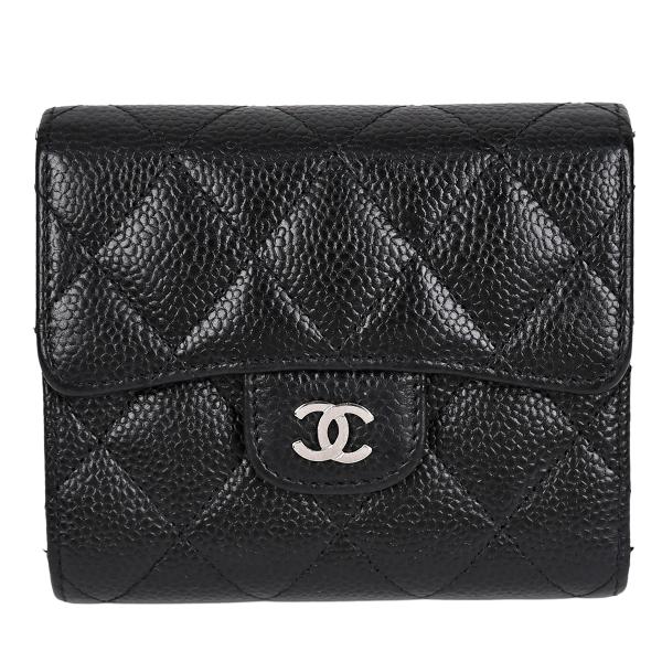 シャネル CHANEL 三つ折り 財布 マトラッセ クラシック スモール フラップウォレット レディ...