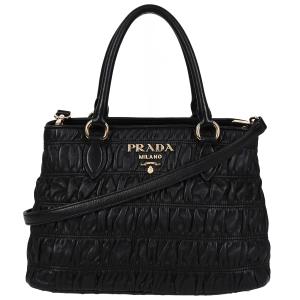 ■PRADA（プラダ）/良品 / ナイロン×レザー / ハンド /ブラック 黒 PRADA（プラダ） ハンドバッグ ショルダーバッグ リボン ナイロン