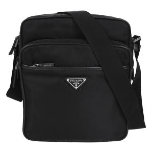 PRADA プラダ ナイロン 三角ロゴ ミニ ショルダーバッグ 黒 斜め掛け PRADA（プラダ） 三角ロゴプレート サコッシュ ショルダーバッグ