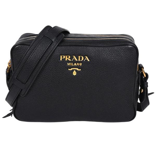 プラダ PRADA ヴィッテロ ショルダーバッグ メタルロゴ クロスボディバッグ 斜め掛け レザー ...