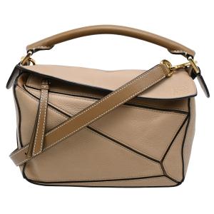 LOEWE ロエベ アナグラムパズルバッグ ミディアム 2WAY レザーハンドバッグ ショルダーバッグ ブラック ロエベ パズル ミディアム レザー 2WAYハンドバッグ ブラック A3476264