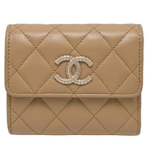 CHANEL（シャネル） 三つ折り財布 長財布 A31506 マトラッセ 赤 レッド
