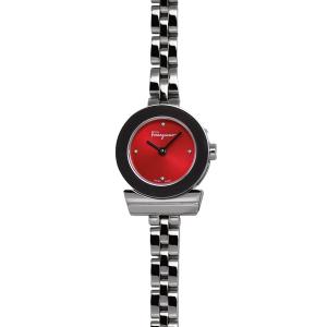 サルヴァトーレ フェラガモ Salvatore Ferragamo ガンチーニ GANCINO レディース クォーツ SS レッド文字盤 FBF060017 新品同様