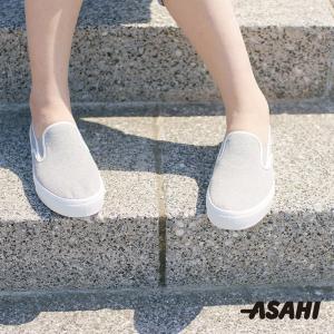 スニーカー レディース メンズ スリッポン アサヒ 501 グレー 旅行 歩きやすい