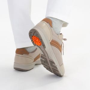 ウォーキングシューズ メンズ  メディカルウォーク MS-C ベージュ 4E 幅広  ひざ｜sunrise-shoes