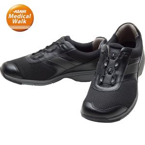 セール ウォーキングシューズ メンズ  ひざ メディカルウォークBO M018 ブラック