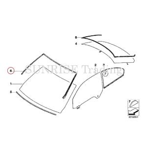 BMW E92 Fガラスモール アッパー 純正｜sunrise-trading