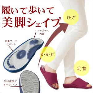 美脚スリッパ 健康スリッパ ルームサンダル オフィス サンダル スリッパ 下半身 鍛える 便利 グッズ 生活 応援 アイテム シェイプエアー美脚スリッパ