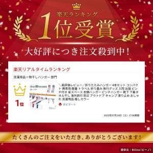 折りたたみハンガー 4本セット コンパクト ピ...の詳細画像1