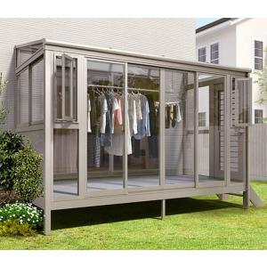 テラス囲いR屋根タイプ 間口2.0間3640mm×出幅8尺2370mm 正面 テラス囲いR屋根タイプ 間口2.0間3640mm×出幅8尺2370mm 正面
