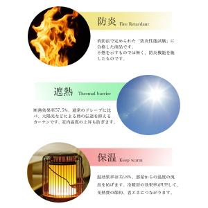 オーダーカーテン 遮光1級 無地 選べる60色...の詳細画像5