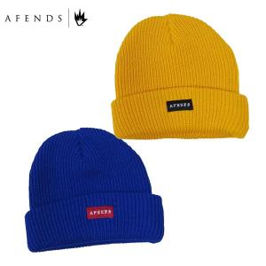 AFENDS アフェンズ ビーニー ニットキャップ ニット帽 帽子 CORE BEANIE メンズ レディース マスタード ブルー OS OOO